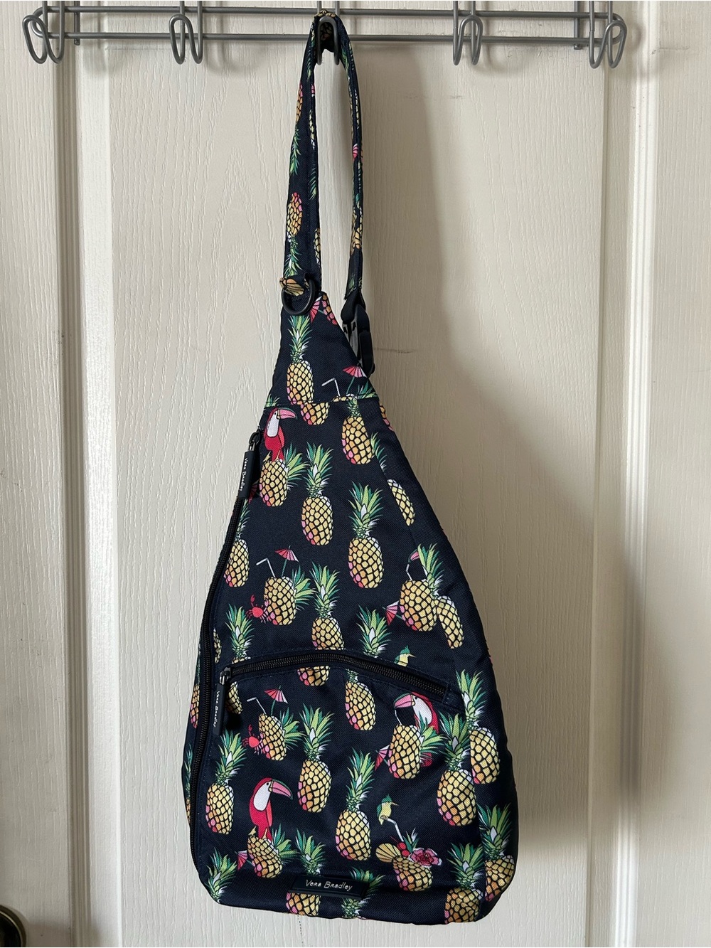 Vera Bradley Vibrant Toucan Party Pineapple Essential Sling Backpack